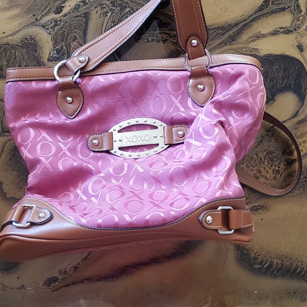 XOXO Pink and Brown Shoulder Bag